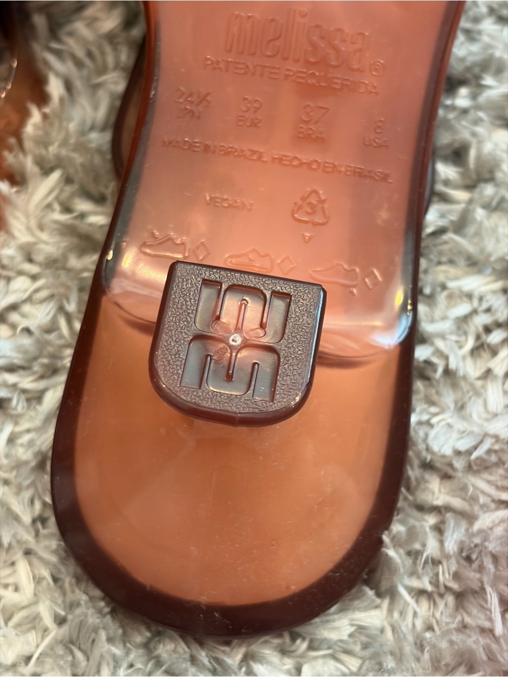 BNIB Melissa Flip Flop Kitten Jelly Heel Sandals size 8 - Picture 6 of 10